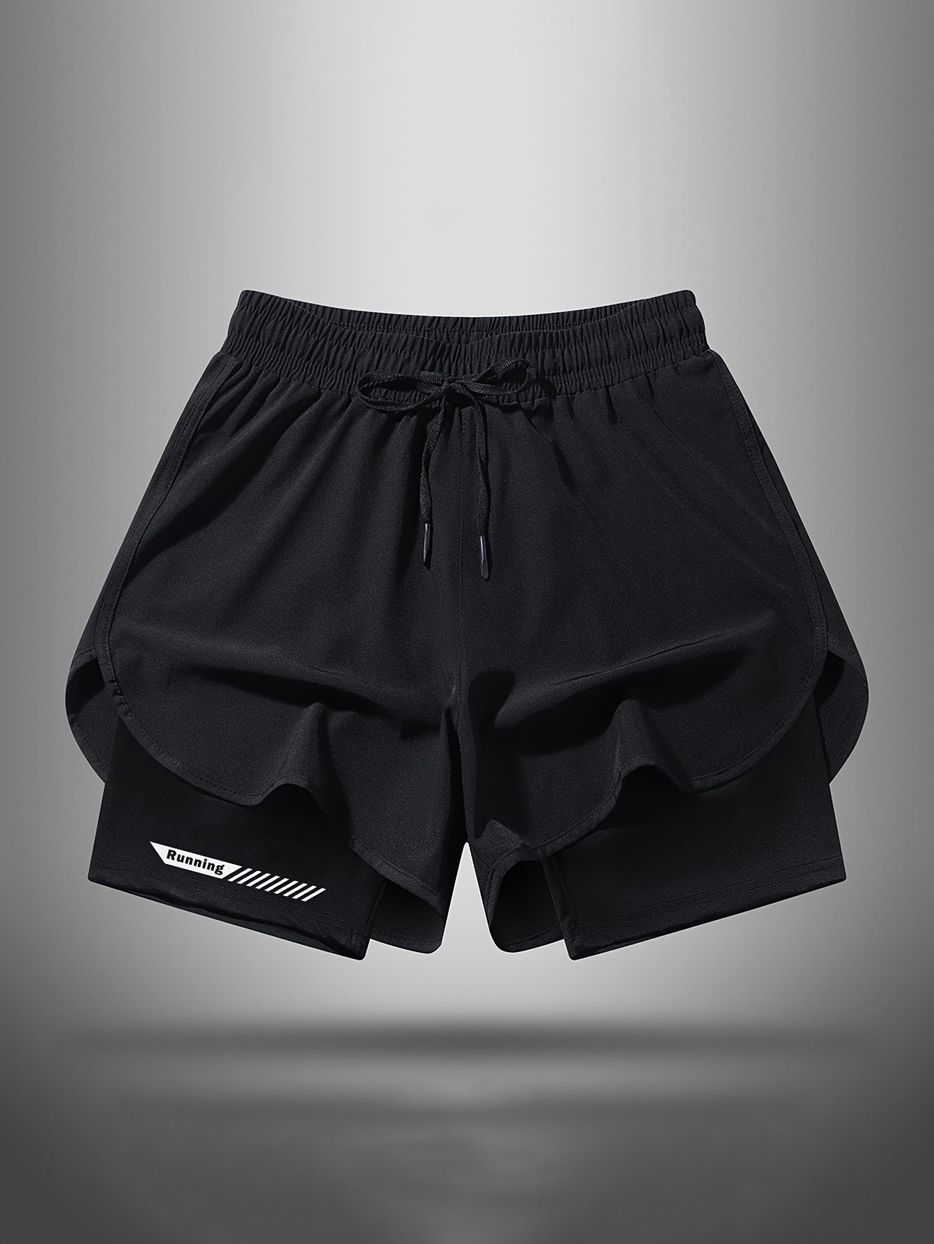 Herren Laufshorts 2-in-1 Sport Trainingsshorts mit Innenhose für Fitness und Jogging
