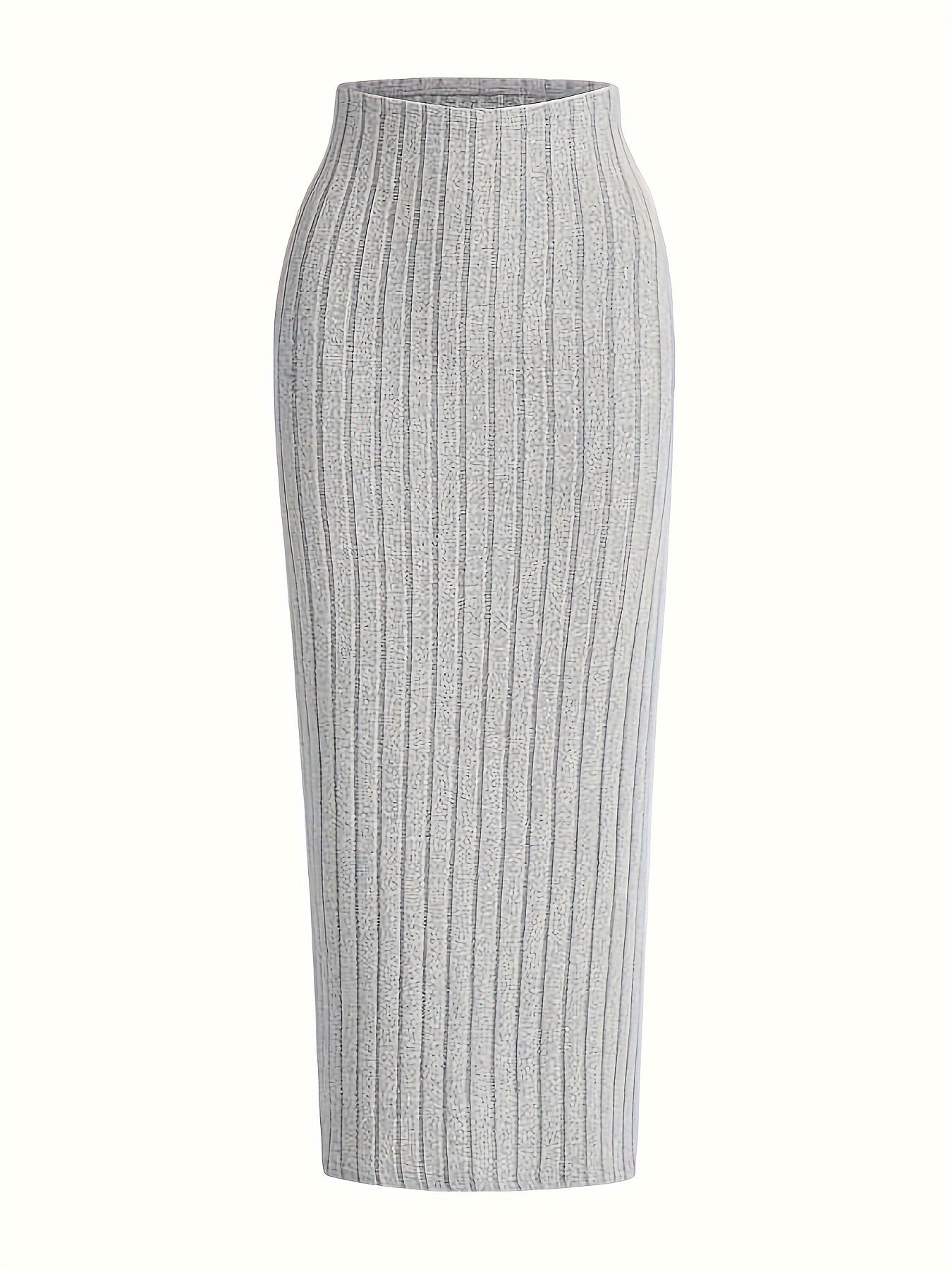 Damen Strick-Rock Elegant Geripptes Design für Alltag und Büro