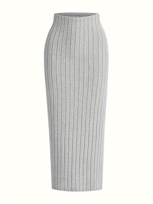 Damen Strick-Rock Elegant Geripptes Design für Alltag und Büro