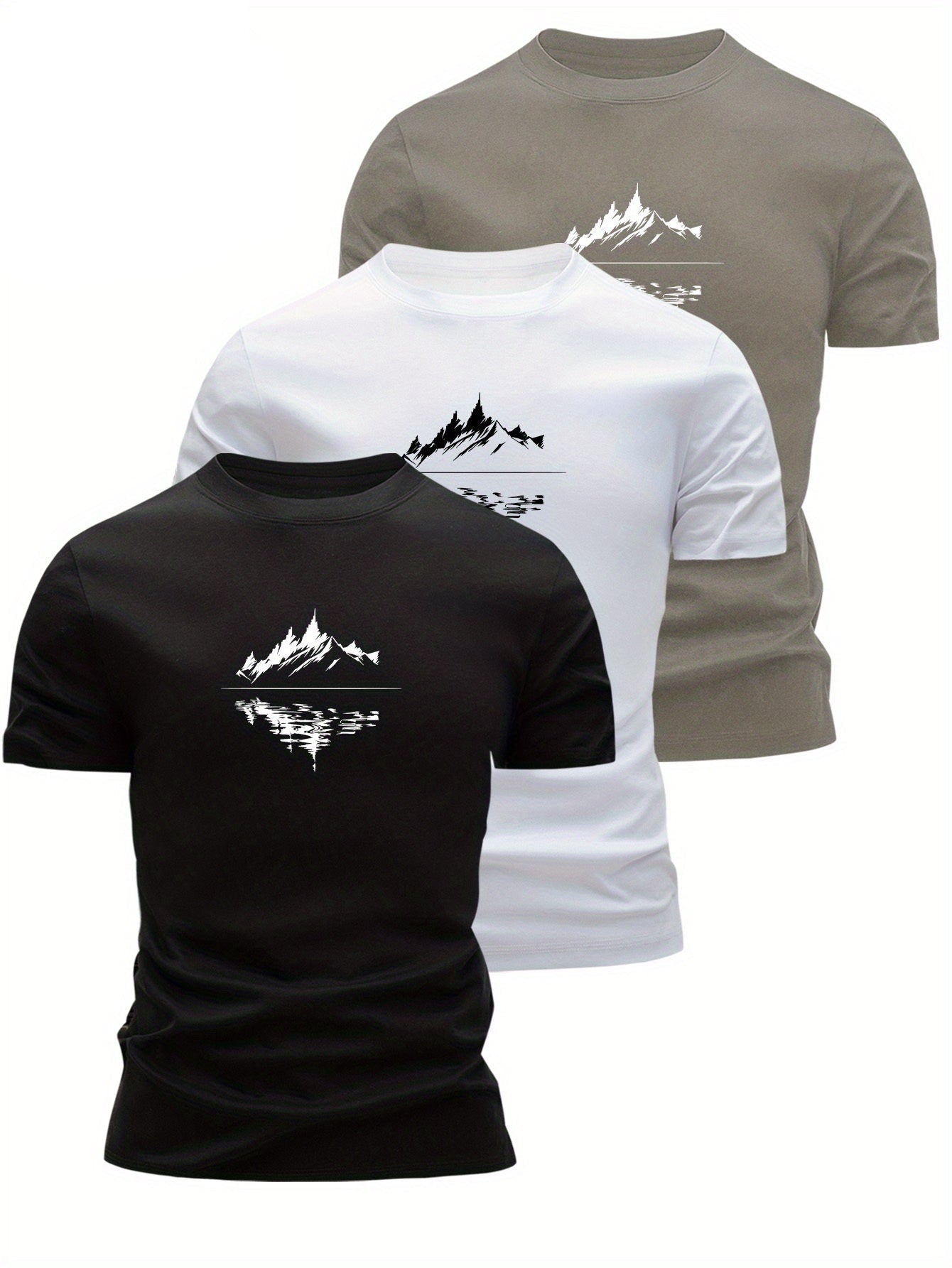 Herren T-Shirt mit Bergmotiv – Modernes Freizeitshirt für Outdoor und Alltag