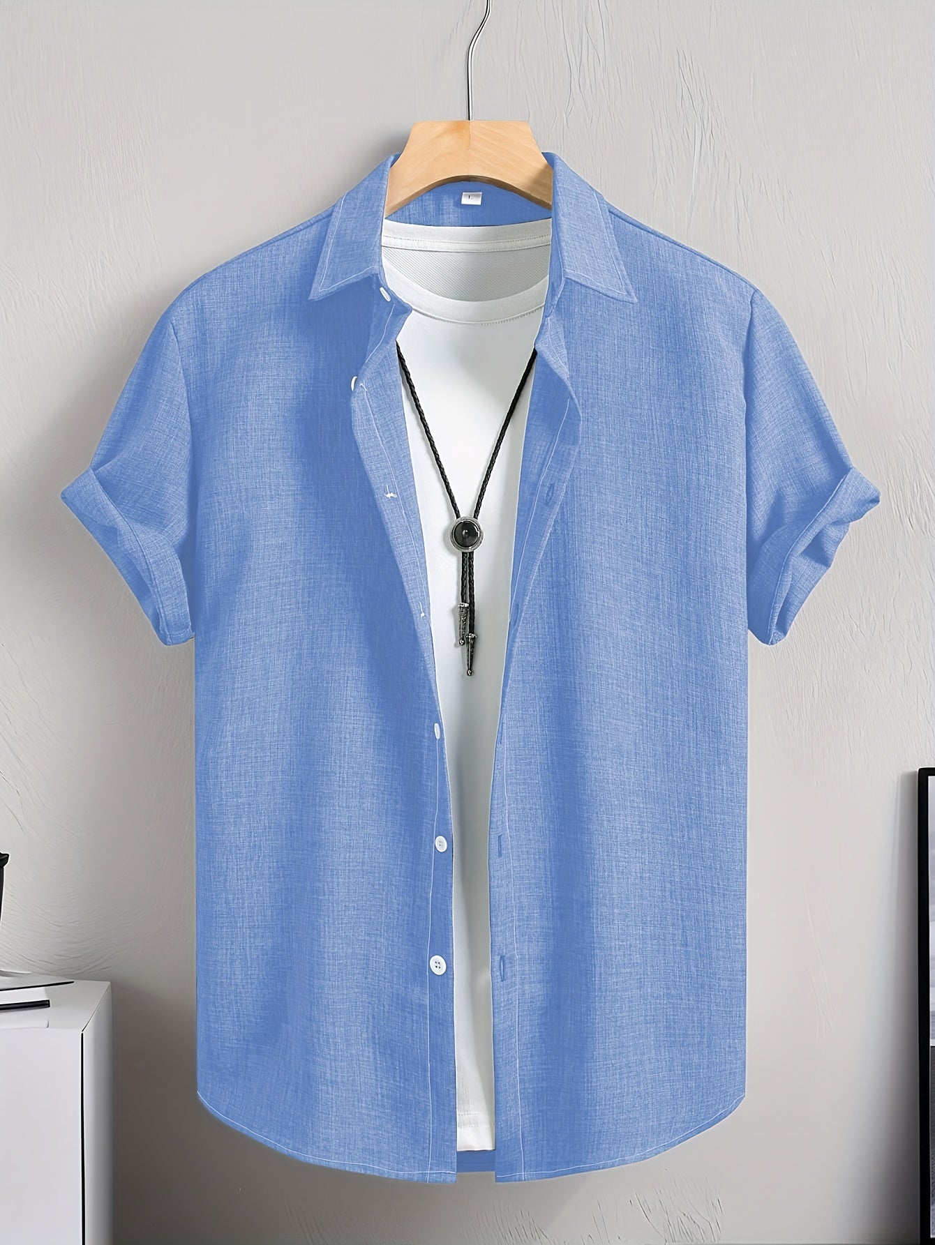 Herren Kurzarm Freizeithemd mit T-Shirt Layer-Look – Modernes Sommer Outfit für Alltag & Freizeit