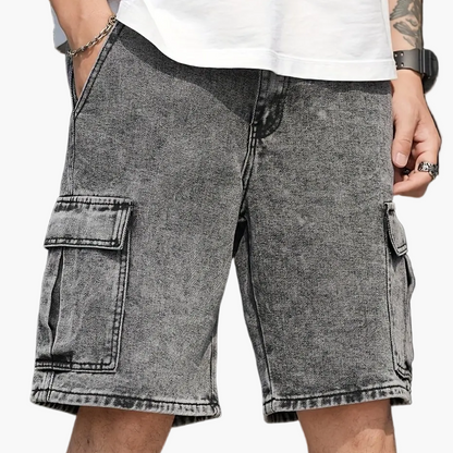 Herren Cargo Jeans Shorts im Streetwear Stil – Lässige Cargoshorts für Alltag und Freizeit