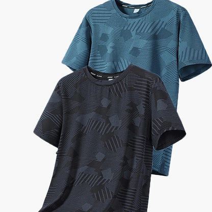 Herren Funktions-T-Shirts – Lässige Sommeroberteile mit tropischem Muster, ideal für Freizeit und Sport