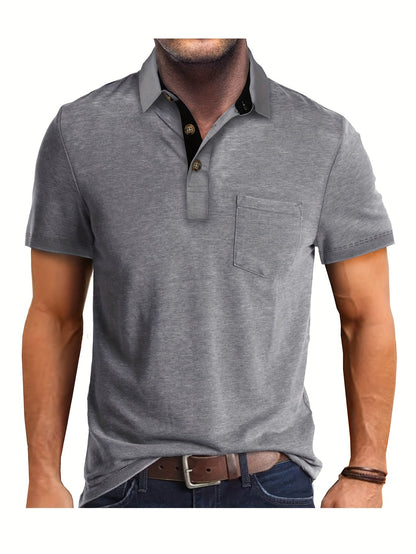Herren Polohemd mit Brusttasche – Stilvolles Freizeitshirt für Alltag und Büro