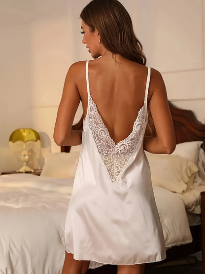 Damen Nachtkleid mit Spitze – Verführerisches Nachthemd für stilvolle Nächte