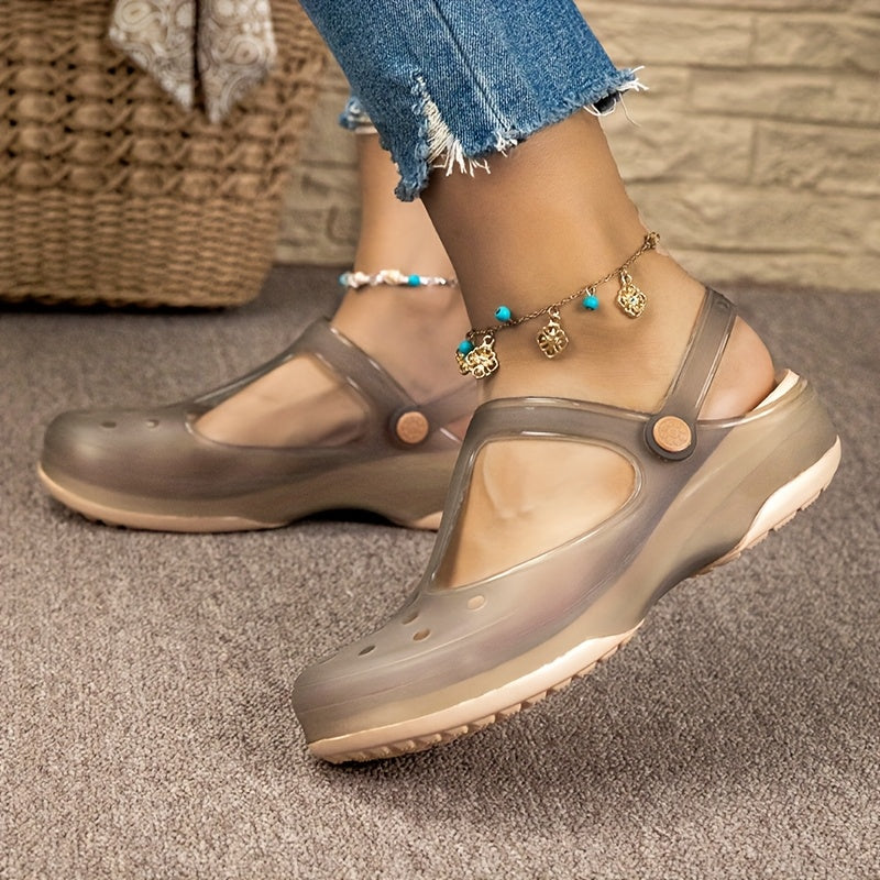Damen Komfort-Mary Jane Clogs für Alltag und Freizeit – Stilvolle Plateau-Slipper