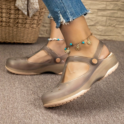 Damen Komfort-Mary Jane Clogs für Alltag und Freizeit – Stilvolle Plateau-Slipper