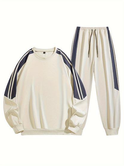 Herren Trainingsanzug Sportlich Freizeit Zweiteiler Set – Lässiger Style für Alltag und Sport