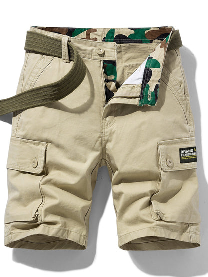 Herren Cargo Shorts Freizeit Klassisch mit Gürtel und Taschen