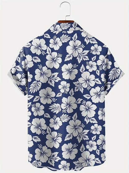 Herren Hawaii-Hemd mit Blumenmuster – Perfekt für Urlaub und Sommer