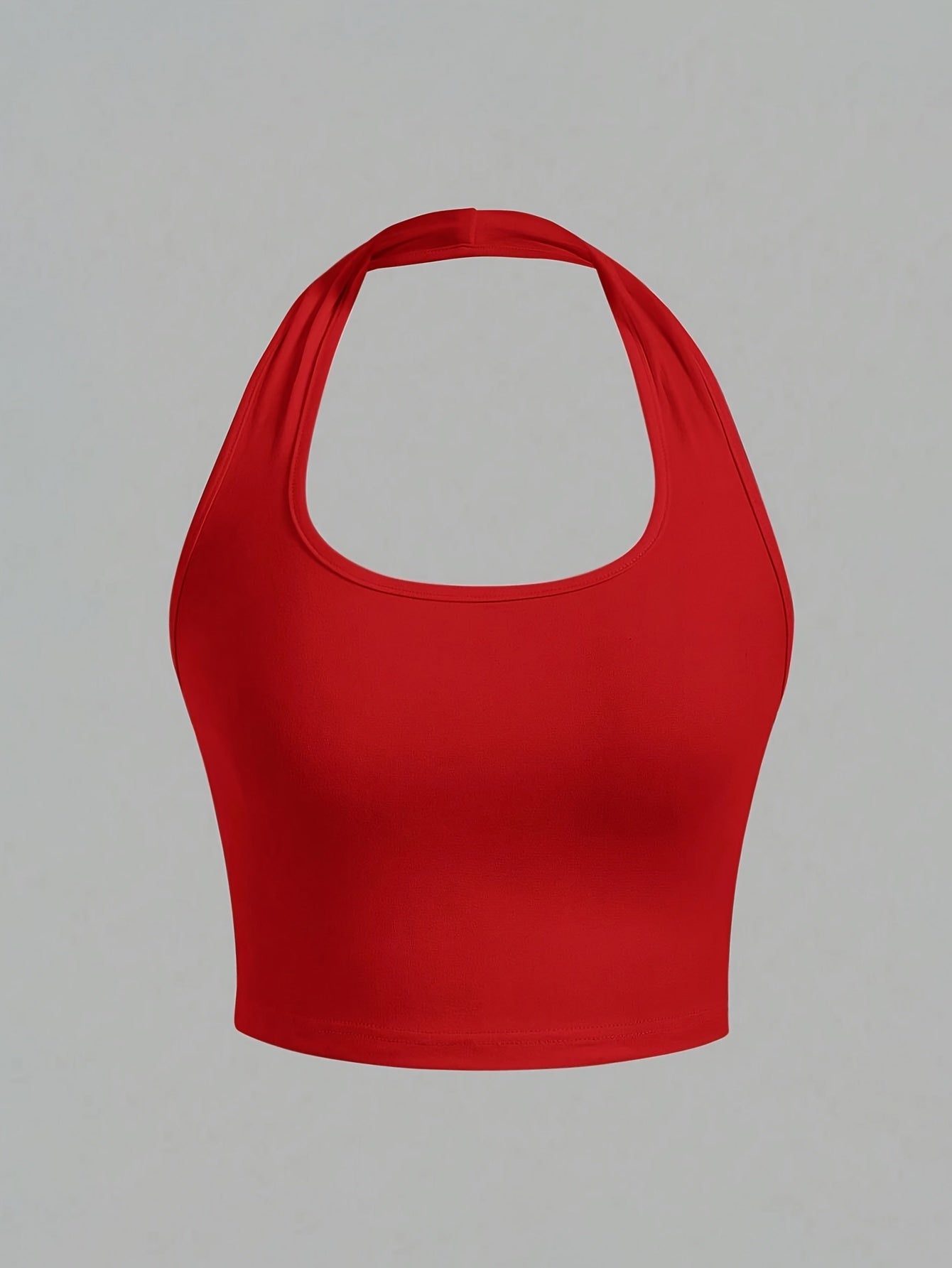 Damen Halterneck Crop Top – Rückenfrei, Sommer, Modisch, Freizeit