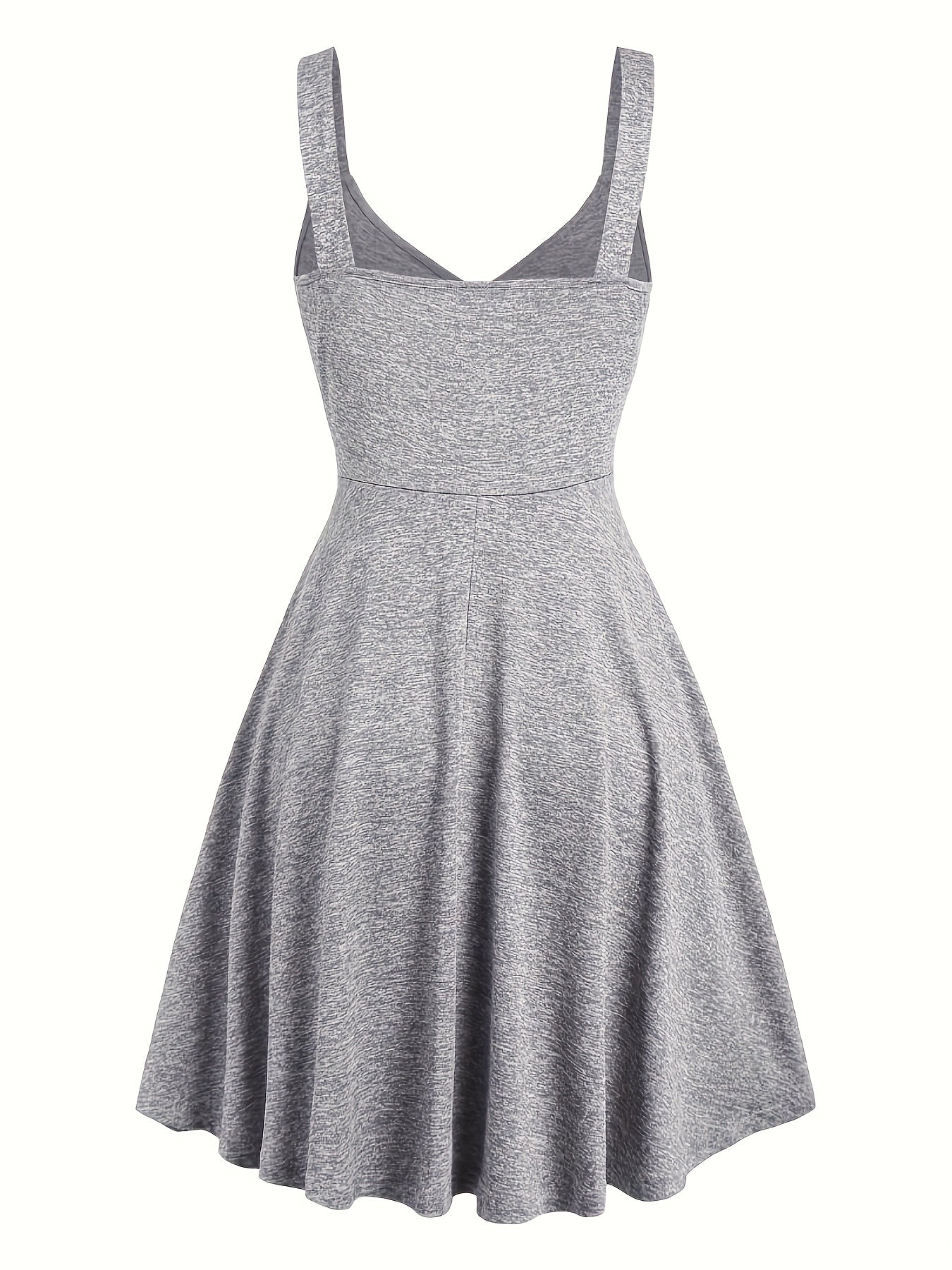 Damen Sommerkleid mit Knopfleiste und V-Ausschnitt – Elegantes Freizeitkleid mit Trägern