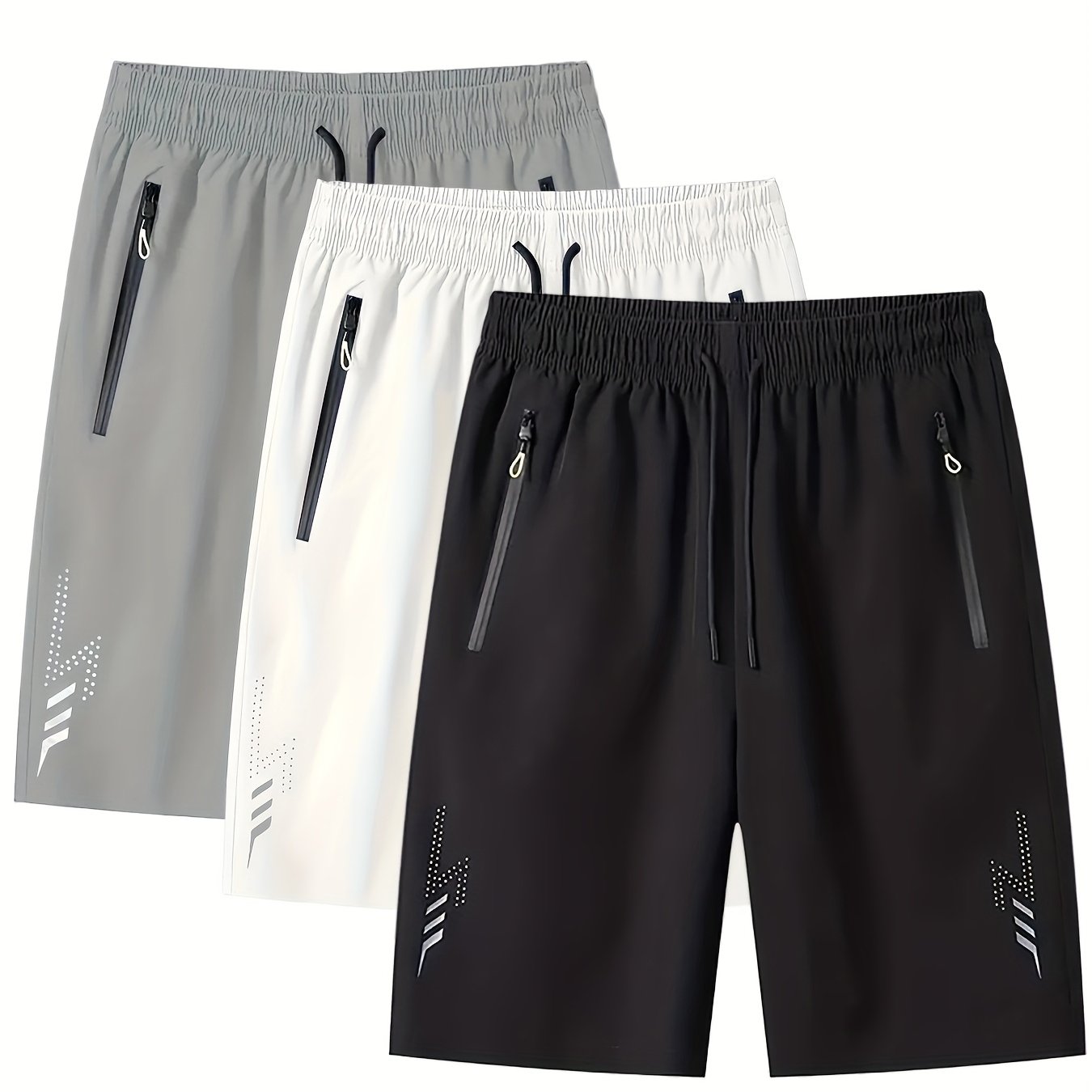 Herren Funktionsshorts Sport & Freizeit – Bequeme Trainingsshorts mit Reißverschlusstaschen