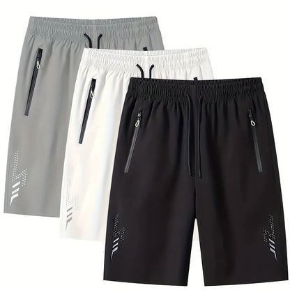 Herren Funktionsshorts Sport & Freizeit – Bequeme Trainingsshorts mit Reißverschlusstaschen
