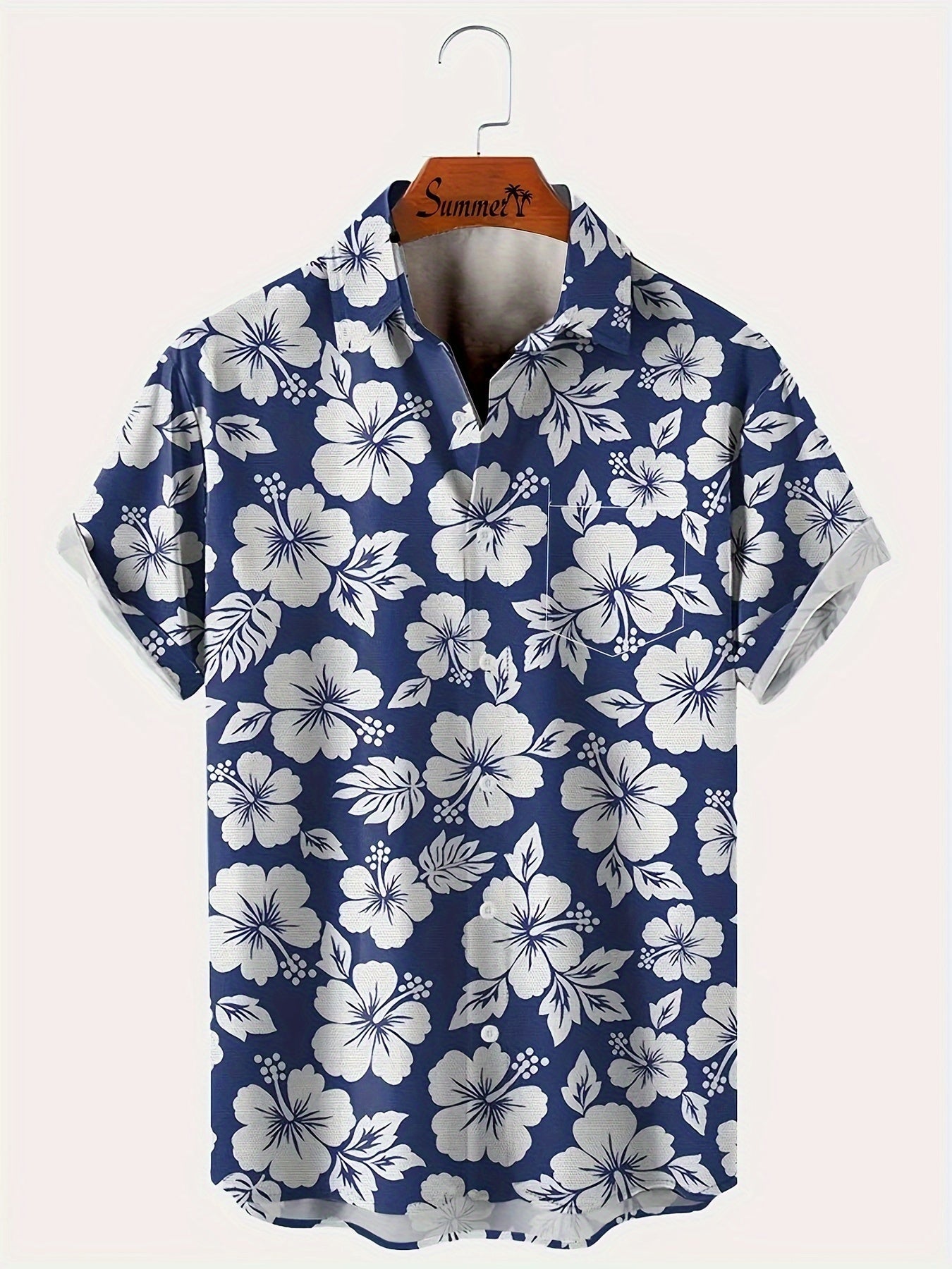 Herren Hawaii-Hemd mit Blumenmuster – Perfekt für Urlaub und Sommer