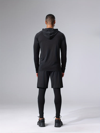 Herren Fitness Trainingsanzug 5-teilig – Sport Set für Training & Workout