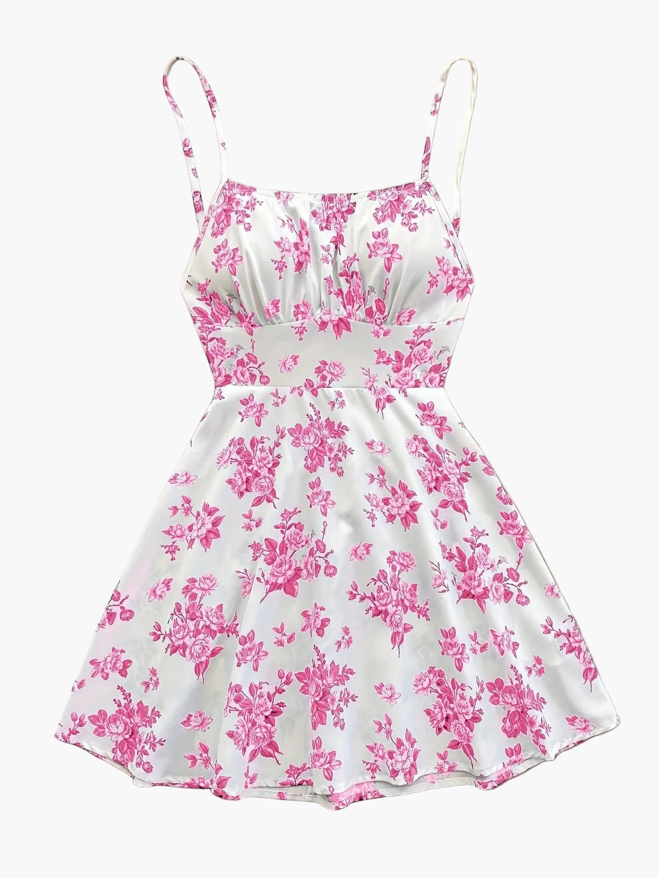 Damen Sommerkleid Elegant mit Blumenmuster und Spaghettiträgern – Perfekt für Freizeit und besondere Anlässe