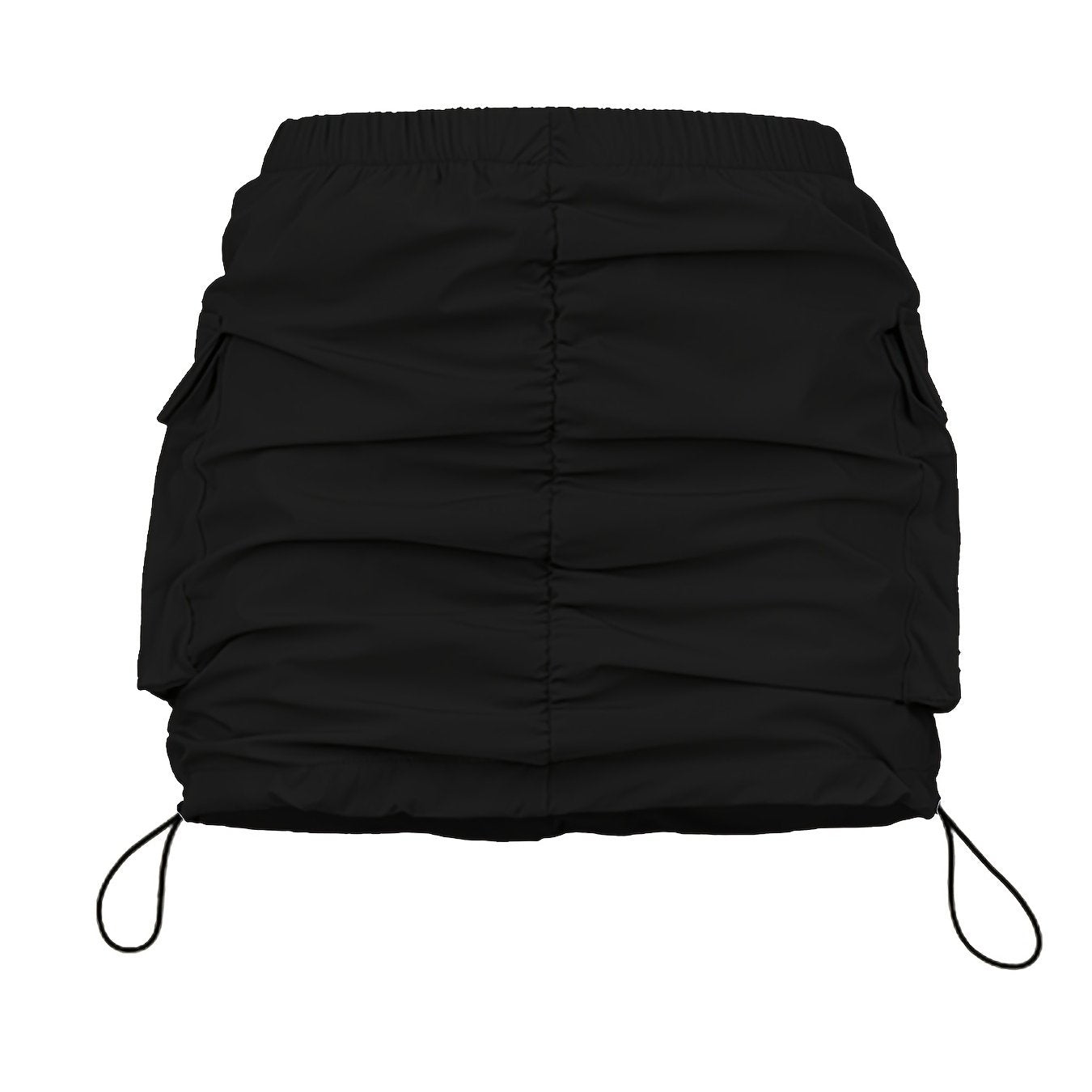 Damen Utility Minirock mit Kordelzug und Cargo-Taschen – Moderner Streetstyle