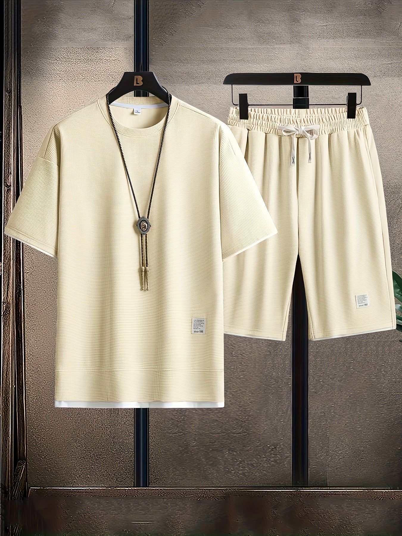 Herren Sommer Freizeitset – Sportlicher Kurzarm-Anzug mit Shorts für Alltag & Freizeit