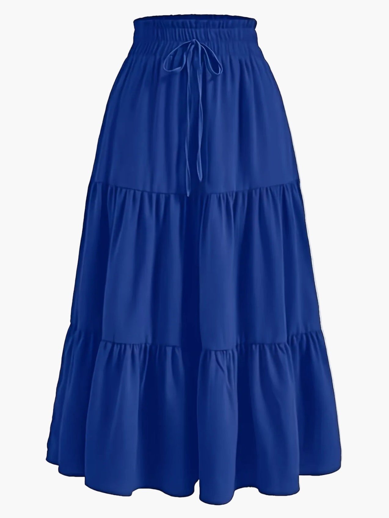 Damen Maxirock mit hoher Taille und Stufen-Design – Eleganter Freizeitrock für Frühling und Sommer