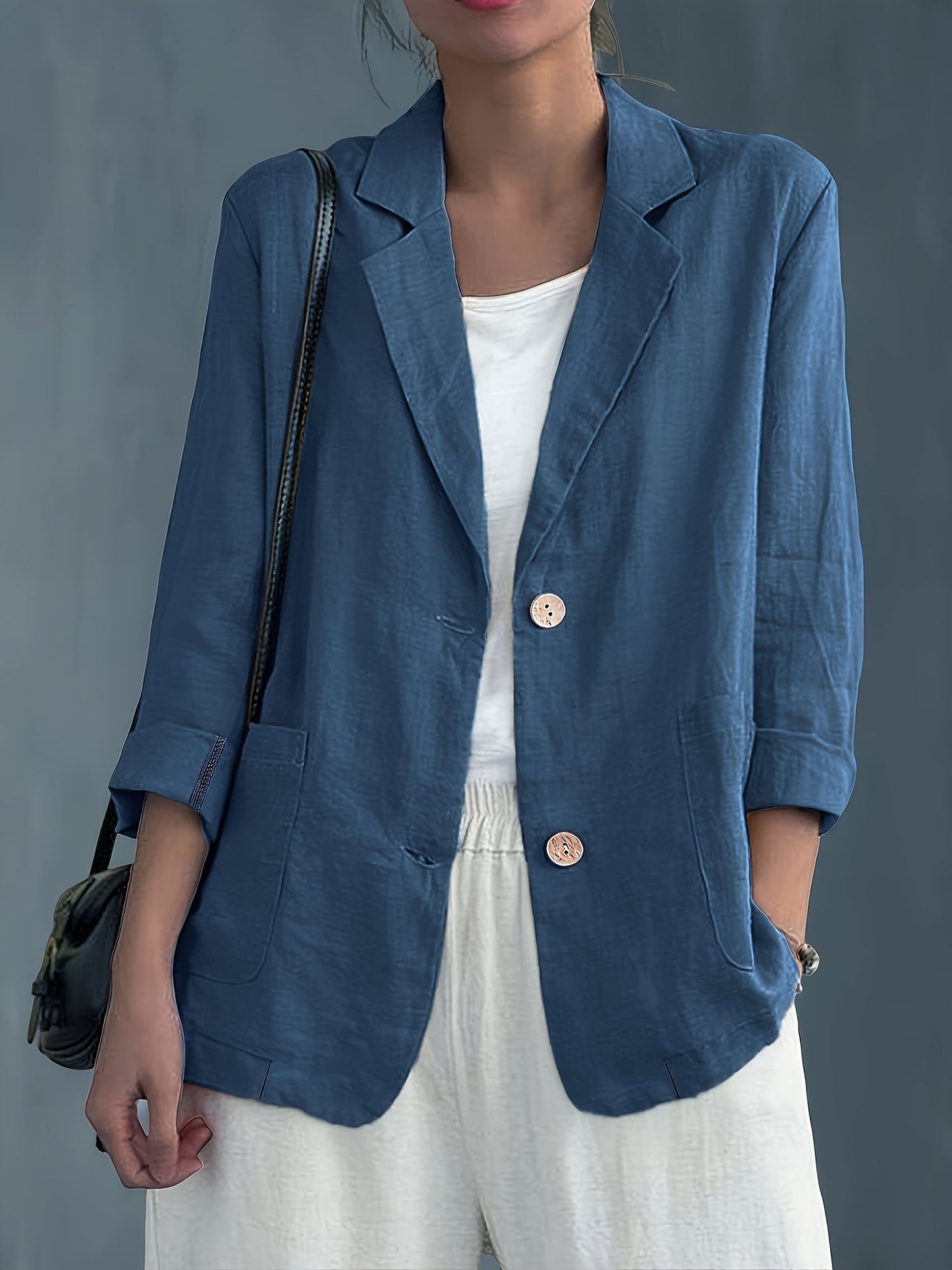 Damen Blazer Elegant Locker Business Freizeitjacke