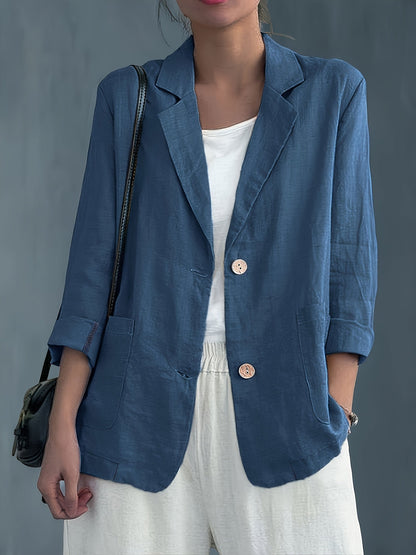 Damen Blazer Elegant Locker Business Freizeitjacke