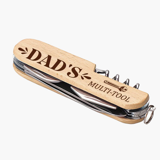 Vaterstags Multi-Tool für Herren – Klassisches Taschenmesser mit Gravur, Geschenkidee für Papa