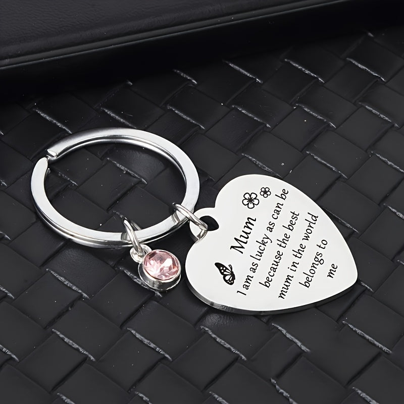 Damen Schlüsselanhänger Herz – Muttertagsgeschenk mit Gravur für die beste Mama – Emotionales Accessoire zum Muttertag