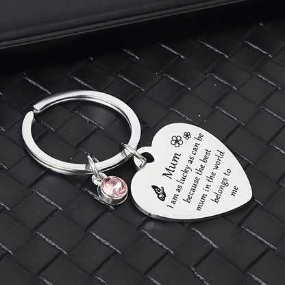 Damen Schlüsselanhänger Herz – Muttertagsgeschenk mit Gravur für die beste Mama – Emotionales Accessoire zum Muttertag