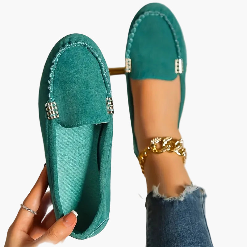 Damen Mokassins Bequeme Slip-On Freizeitschuhe Elegant für Alltag und Büro