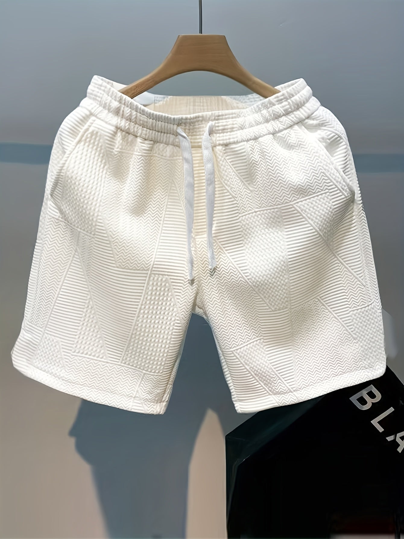 Herren Freizeits-Shorts mit geprägtem Muster für stilvolle Freizeit und Sport