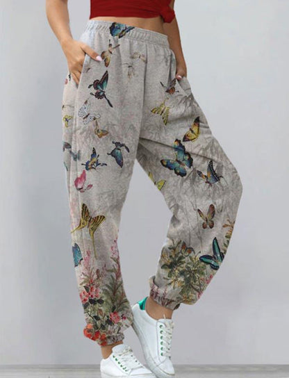 Ruby – Damen Haremshose mit Boho-Print und Taschen