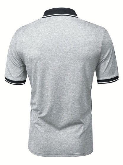 Herren Polo Shirt Modern Freizeitstil mit Kontrastkragen – Kurzarm, Bequemer Schnitt, Ideal für Alltag & Freizeit