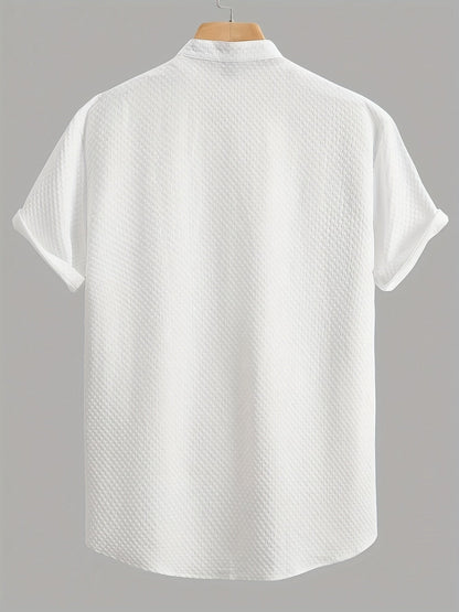 Herren Freizeit Kurzarm Hemd mit Struktur – Modernes Sommer Design für Alltag & Ausgehen