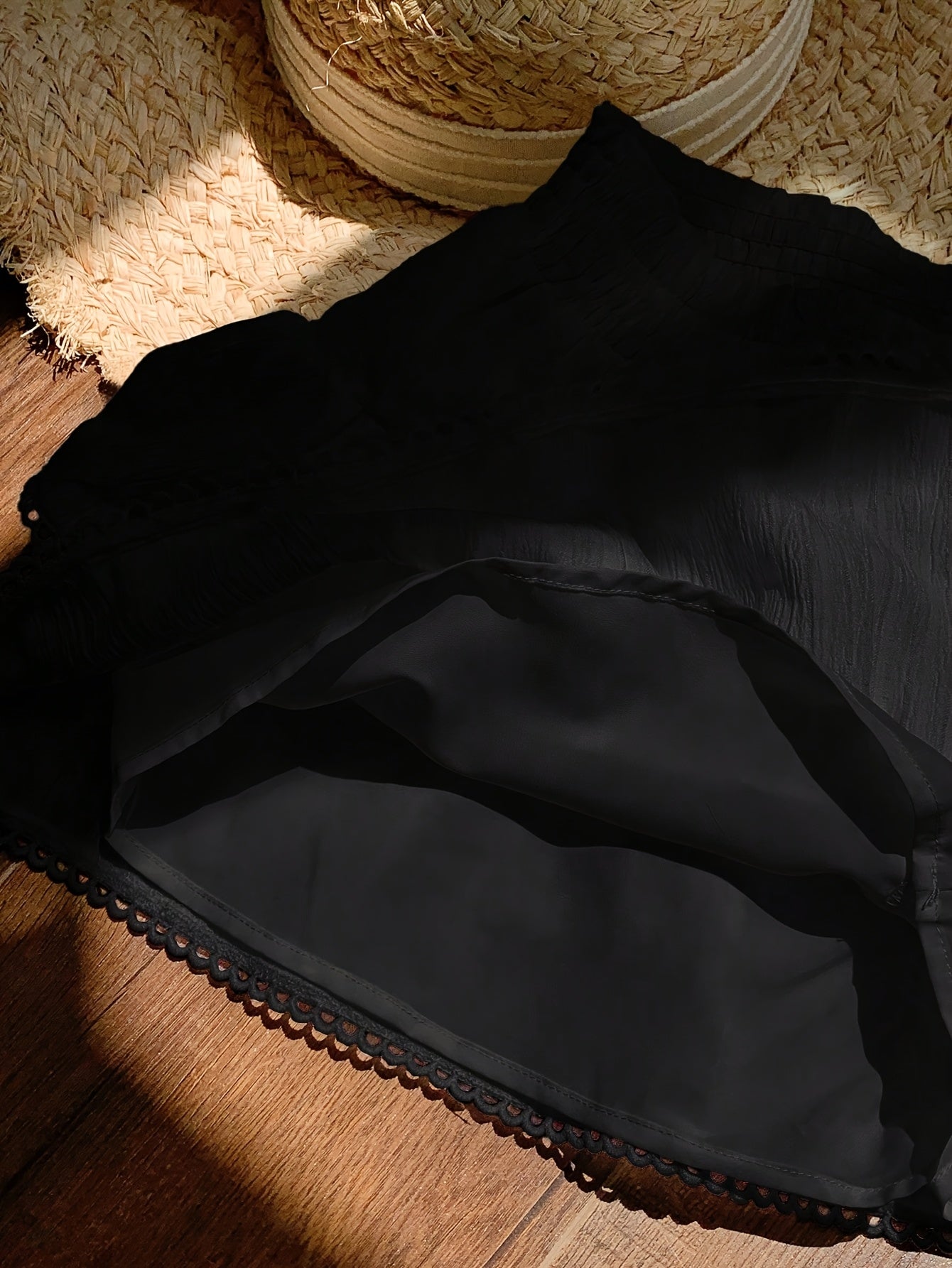Damen Volant Minirock mit Stufen und elastischem Bund – Verspielter Boho-Look für Alltag und Urlaub