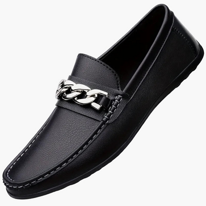 Herren Slip-On Loafer mit Ketten-Detail – Eleganter Business & Freizeit Schuh