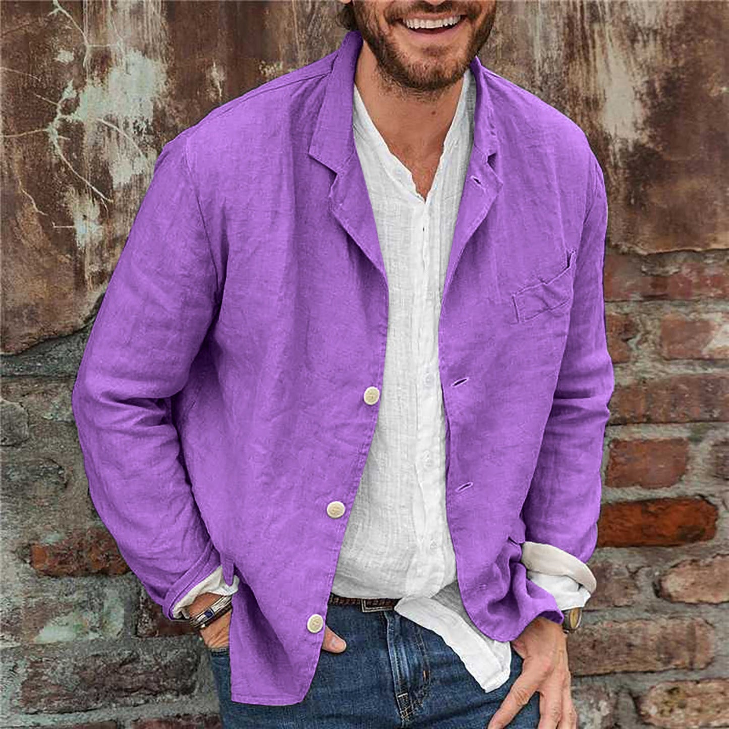 Bob – Lässiger Blazer aus Baumwollmischung – Veganer Leinenblazer