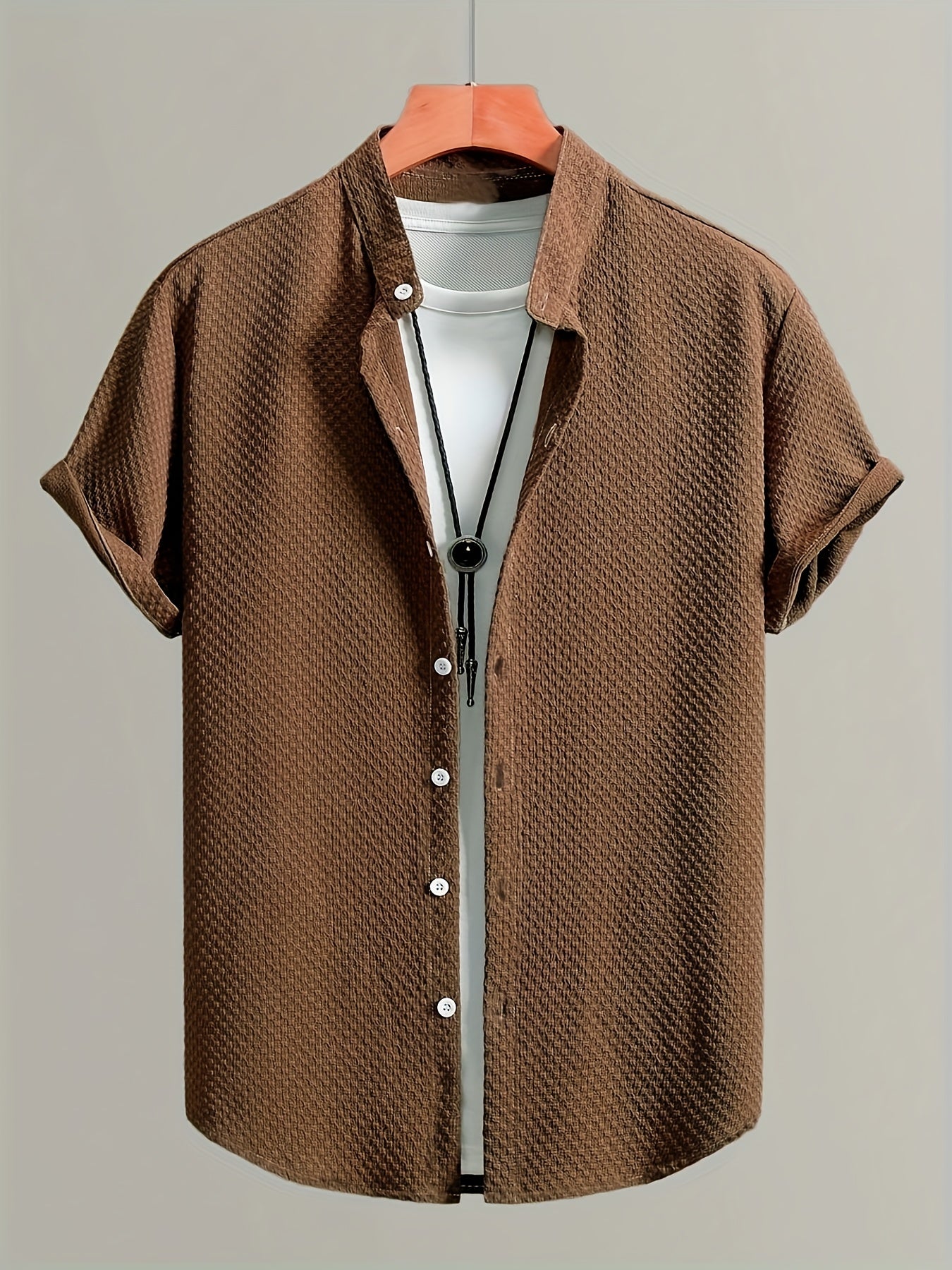 Herren Freizeit Kurzarm Hemd mit Struktur – Modernes Sommer Design für Alltag & Ausgehen