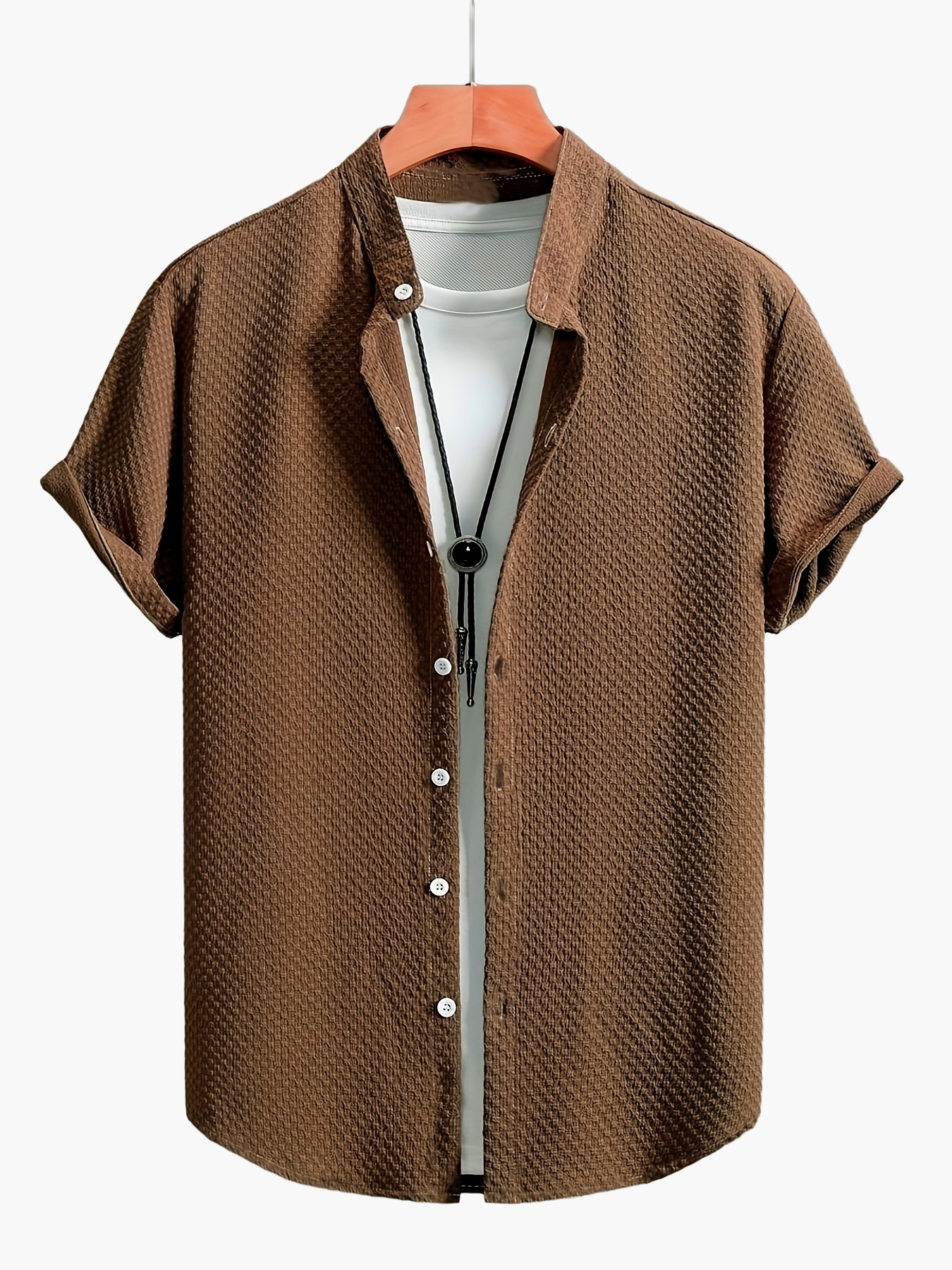 Herren Freizeit Kurzarm Hemd mit Struktur – Modernes Sommer Design für Alltag & Ausgehen