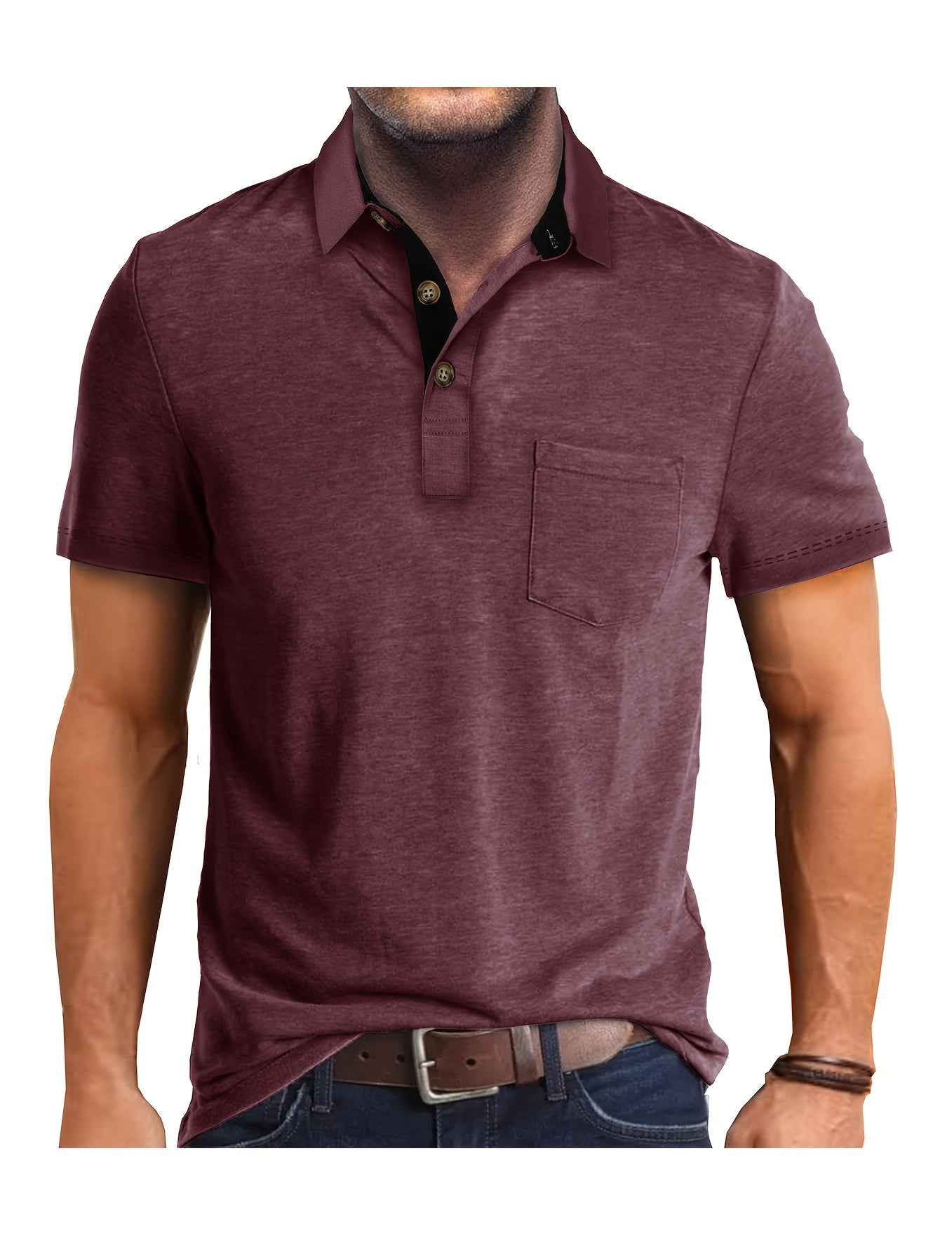 Herren Polohemd mit Brusttasche – Stilvolles Freizeitshirt für Alltag und Büro