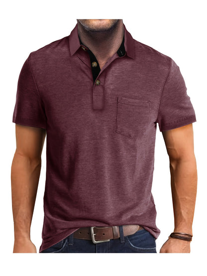 Herren Polohemd mit Brusttasche – Stilvolles Freizeitshirt für Alltag und Büro
