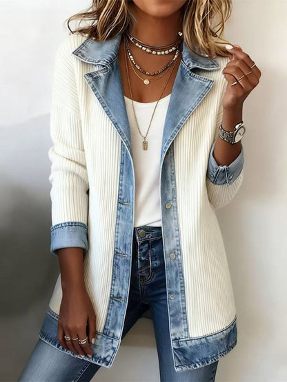 Damen Blazer im Denim-Look – Eleganter Casual Style für Business & Freizeit