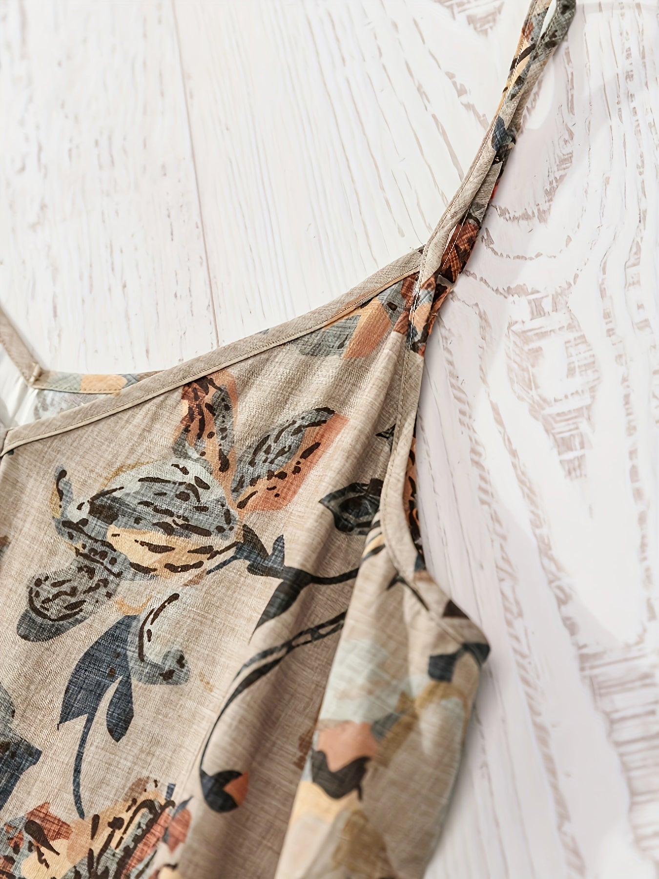 Damen Blusentop mit Blumenmuster und Spaghettiträgern – Elegantes Sommer-Top im Boho-Stil