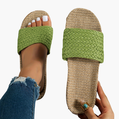 Damen Komfort-Slipper Sandalen für den Sommer – Bequeme Freizeitschuhe mit offenem Zehenbereich