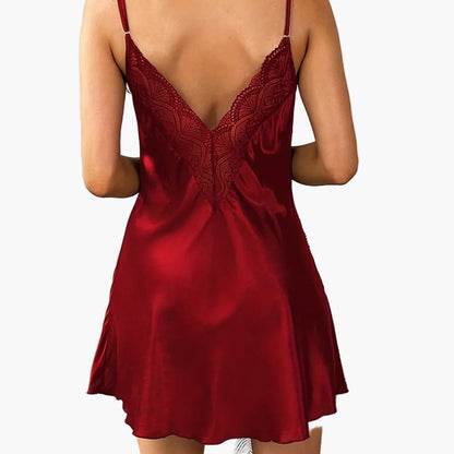 Damen Elegantes Negligé mit Spitze für Nachtwäsche und besondere Anlässe