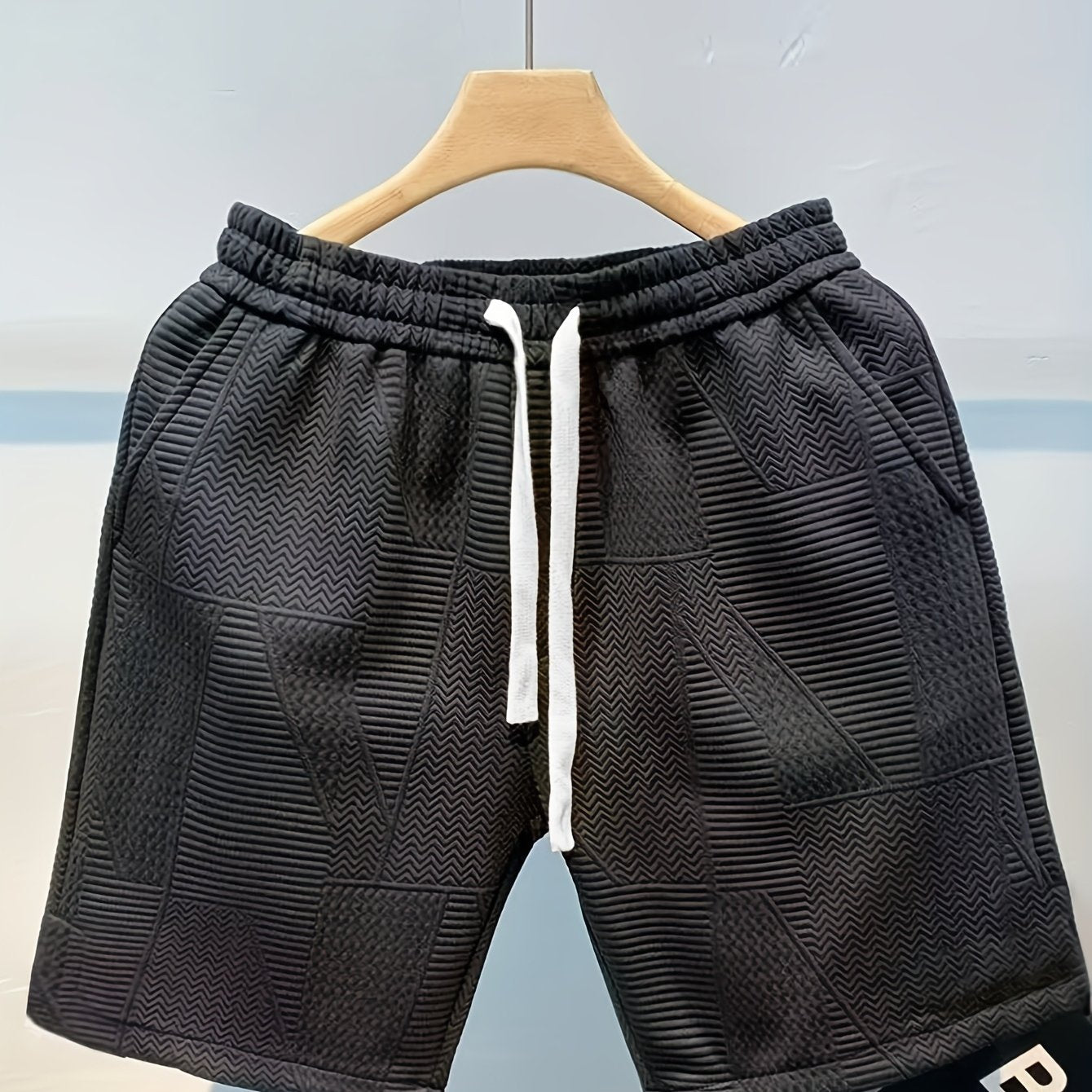 Herren Freizeits-Shorts mit geprägtem Muster für stilvolle Freizeit und Sport
