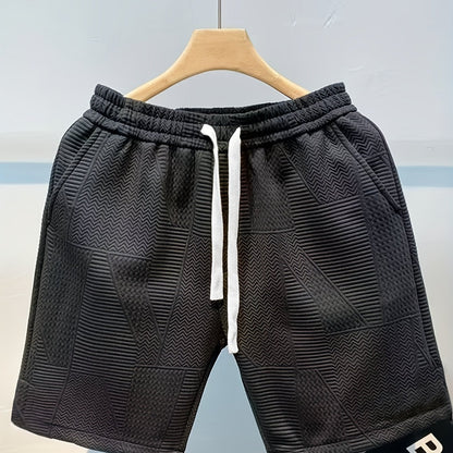 Herren Freizeits-Shorts mit geprägtem Muster für stilvolle Freizeit und Sport