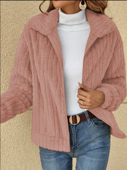 Vanessa – Damen Fleecejacke mit Reverskragen