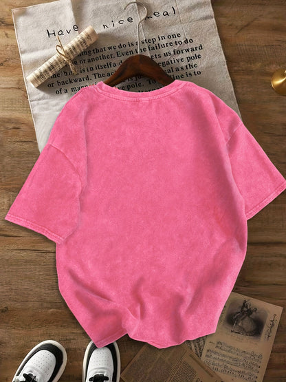 Damen Oversize T-Shirt mit Grafik – Dramatic Girl, lässiger Stil, ideal für Freizeit und Alltag
