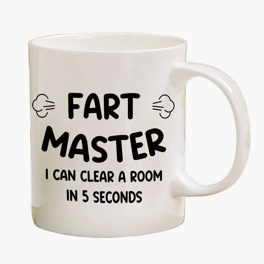 Lustige Vatertags-Tasse für Männer – Fart Master Spruch, witziges Geschenk für Väter